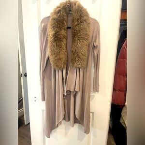 Faux fur cardigan size M